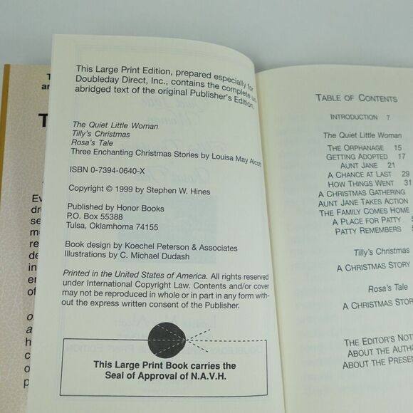 The Quiet Little Woman A Christmas Story by Louisa May Alcott Hardcover - Picture 7 of 10